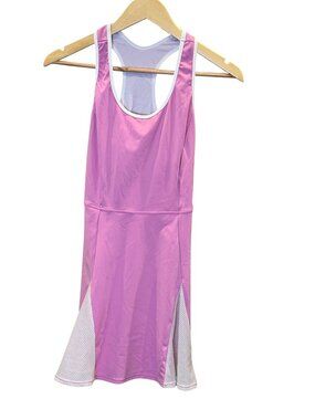 ATTRACO FUTURE Women's Size S Pink White Tennis Dress with Shorts & Pockets